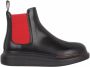 Alexander mcqueen Boots & laarzen Chelsea Boots Leather in rood - Thumbnail 1