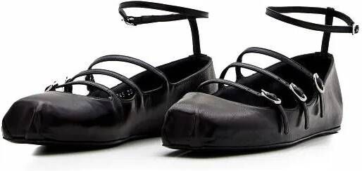 Alexander mcqueen Leather Ballerina Flat in zwart - Foto 2