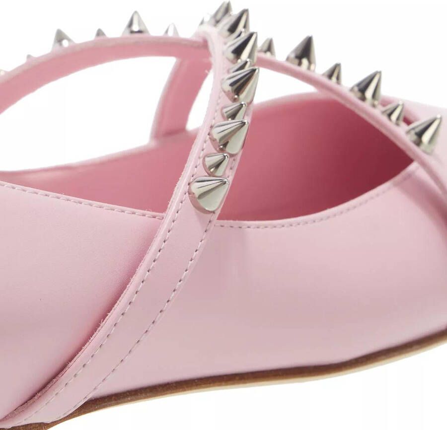 alexander mcqueen Loafers & ballerina schoenen Pointed Ballerinas Leather in poeder roze