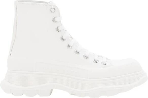 Alexander mcqueen Low-Top Sneakers 45MM TREAD SLICK LACE-UP SNEAKERS in wit