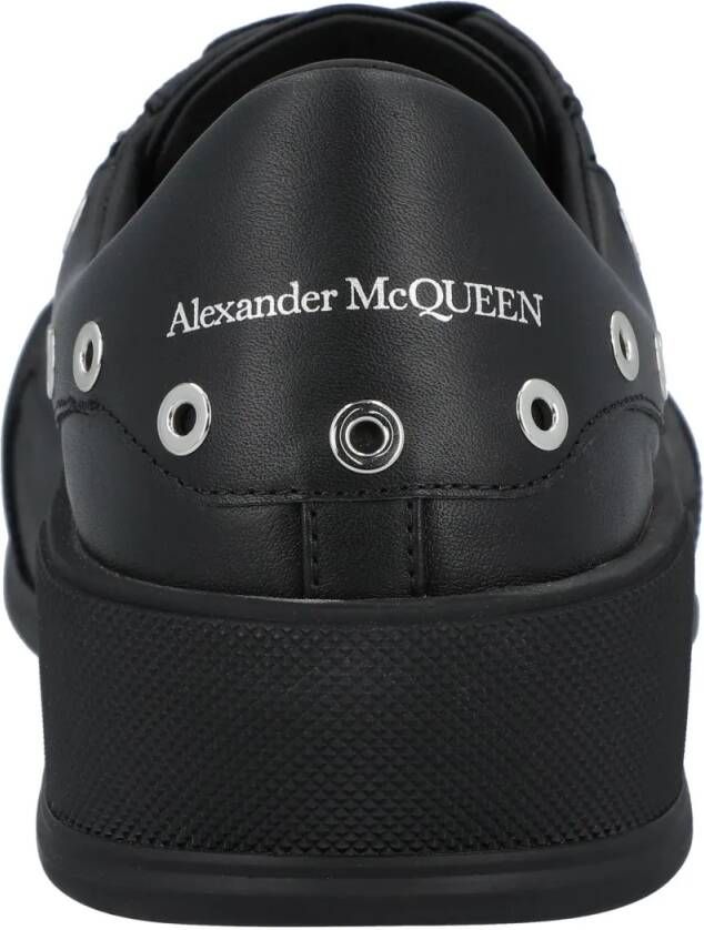 Alexander mcqueen Low-Top Sneakers Deck Plimsoll In Black Silver in zwart