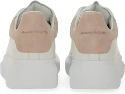 Alexander mcqueen Low-Top Sneakers Oversized Calfskin Sneakers With Suede Heel Tab in wit
