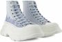 Alexander mcqueen Chunky Sole High-Top Sneakers Zwart Wit Leer Blauw Dames - Thumbnail 2