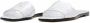 Alexander mcqueen Sandalen Flat Leather Slide Sandal in zilver - Thumbnail 2