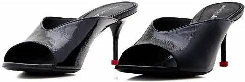 Alexander mcqueen Sandalen Leather Mule Sandals in zwart