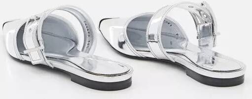 Alexander mcqueen Sandalen MIRROR POINTED OPEN BACK SANDALS in zilver