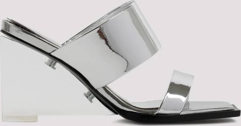 Alexander mcqueen Sandalen Silver Calf Leather Sandals in zilver
