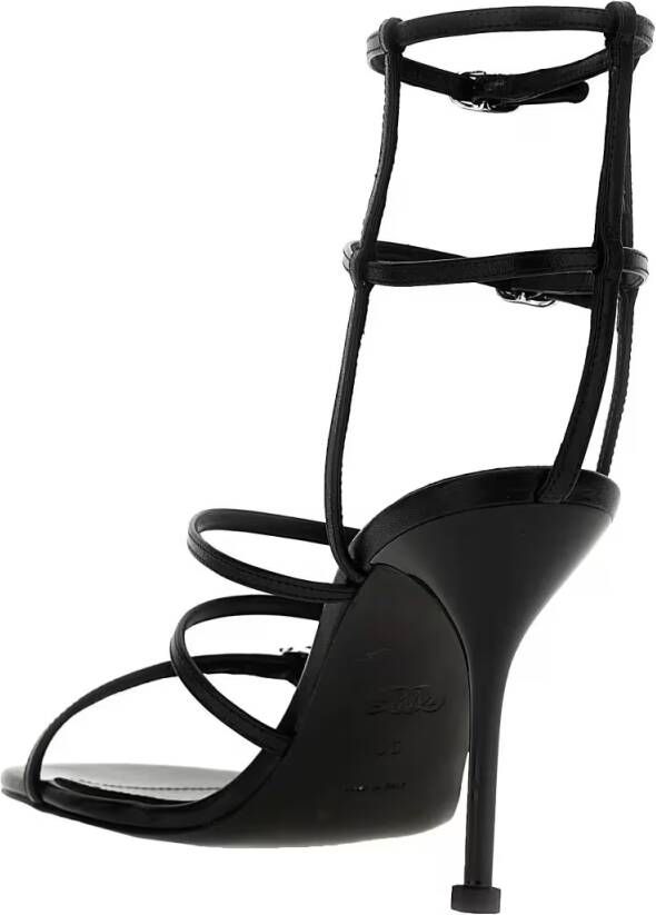 alexander mcqueen Sandalen Strap Leather Sandals in zwart