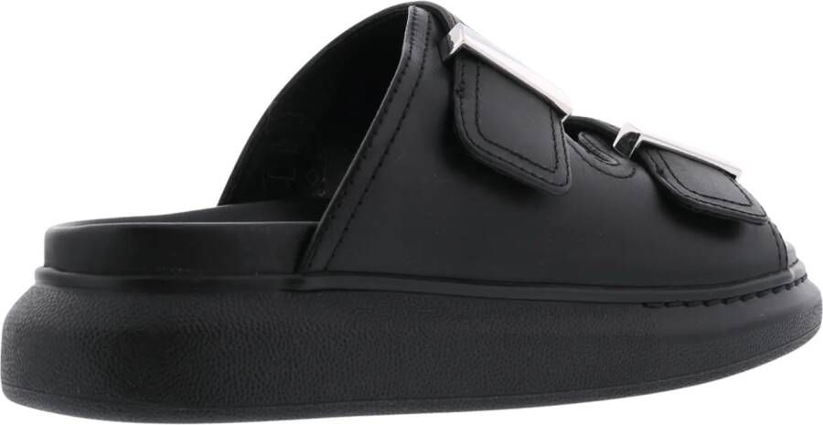 alexander mcqueen Slippers & Mules Dames Sandal Leath S.Rubb. Matt Veg. in zwart