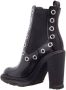Alexander mcqueen Sneakers Eyelet Ankle Boots Leather in zwart - Thumbnail 1