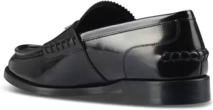 Alexander wang Glossy Black Loafers With Decorative Strap And Ele in zwart