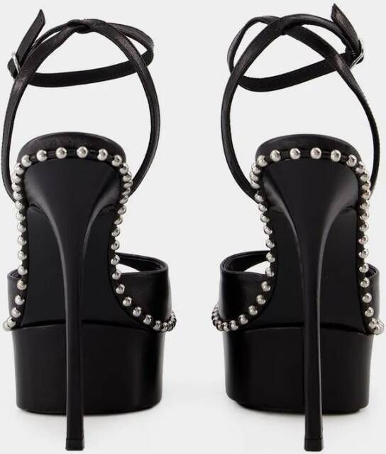 alexander wang Hoge hakken Nova 145 Sandals Leather _ Black in zwart