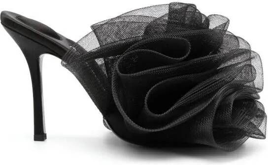 Alexander wang Slippers & Mules Ruched Tulle Mules in zwart