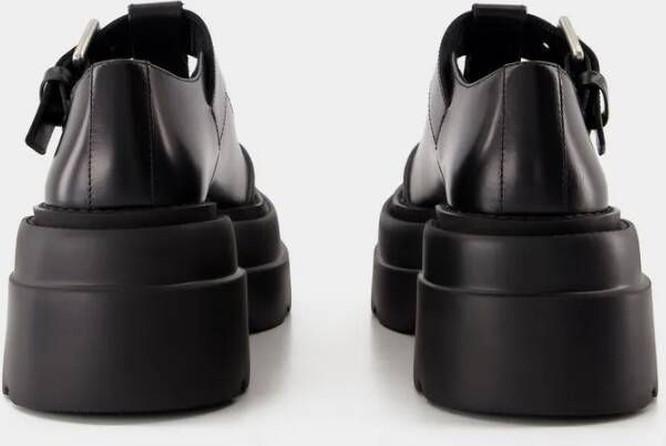 Alexander wang Tova Mary Jane Platform Loafers Leather Black in zwart