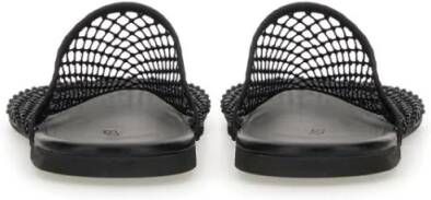 Alysi Black Mesh Slip-On Sabot In Mesh in zwart