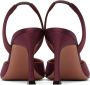 Amina Muaddi Kristaldetail Satijnen Slingback Pumps Red Dames - Thumbnail 2