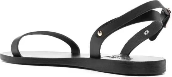 Ancient Greek Sandals Sandalen Irida Flat Vachetta Sandals in zwart