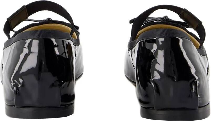 Anine Bing Jolie Flats Flat Shoes Leather Black in zwart