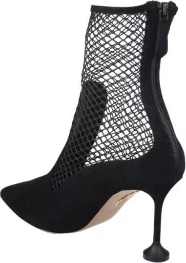 Aquazzura Boots Dawn Mesh Bootie 85 in zwart