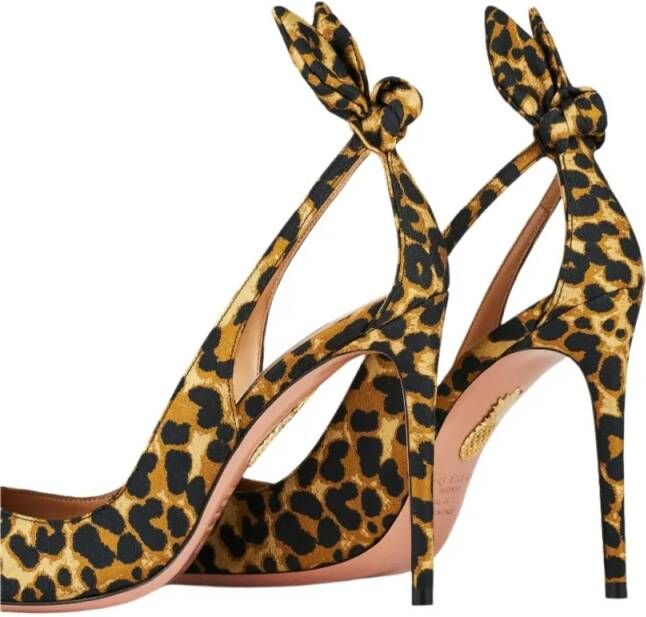 Aquazzura Hoge hakken Bow Tie Pump 105 in bruin