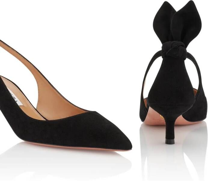 Aquazzura Hoge hakken Bow Tie Pump 50 in zwart