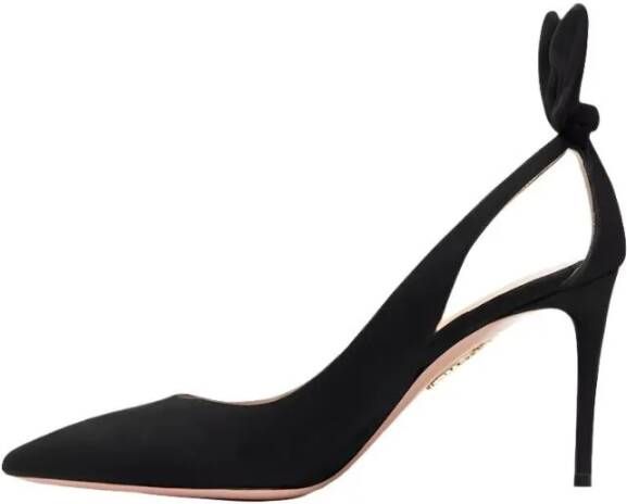 Aquazzura Hoge hakken Bow Tie Pump 85 in zwart