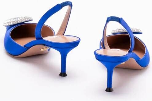 Aquazzura Hoge hakken `Crystal Hoop Sling 50` in blauw