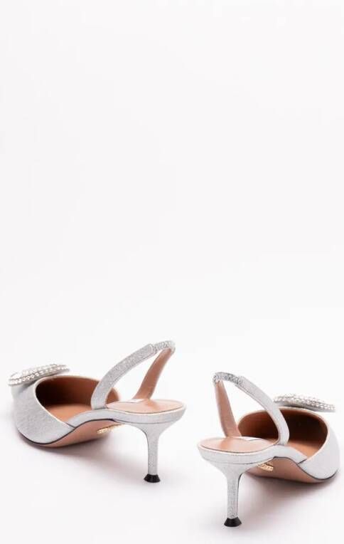 Aquazzura Hoge hakken `Crystal Hoop Sling 50` in wit