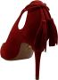 Aquazzura Hoge hakken Decollete Rosso in Suede in rood - Thumbnail 1