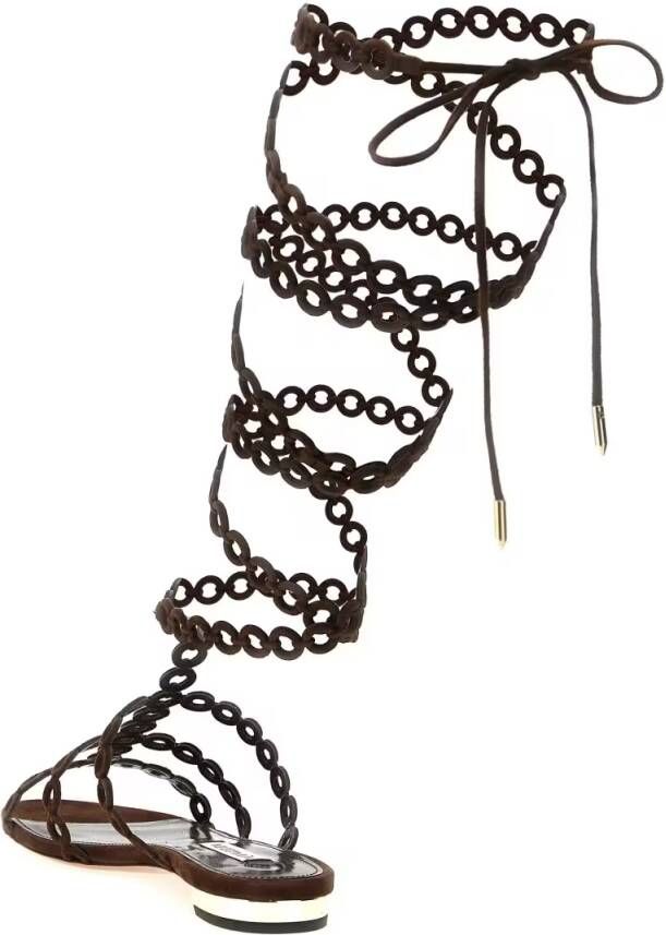 Aquazzura Sandalen 'Infinity Chain Gladiator' Sandals in bruin