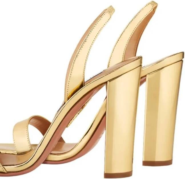 Aquazzura Sandalen So Nude Block Sandal 105 in goud