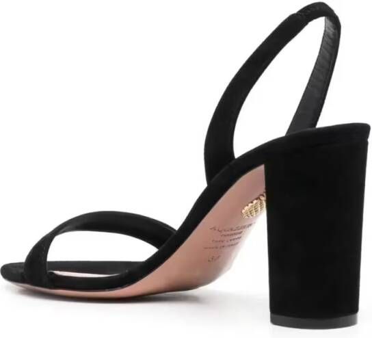 Aquazzura Sandalen So Nude Block Sandal 85 in zwart