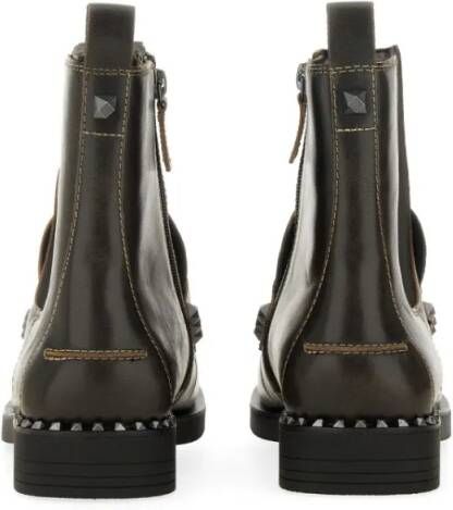 Ash Boots Brown Leather Ankle Boots in bruin