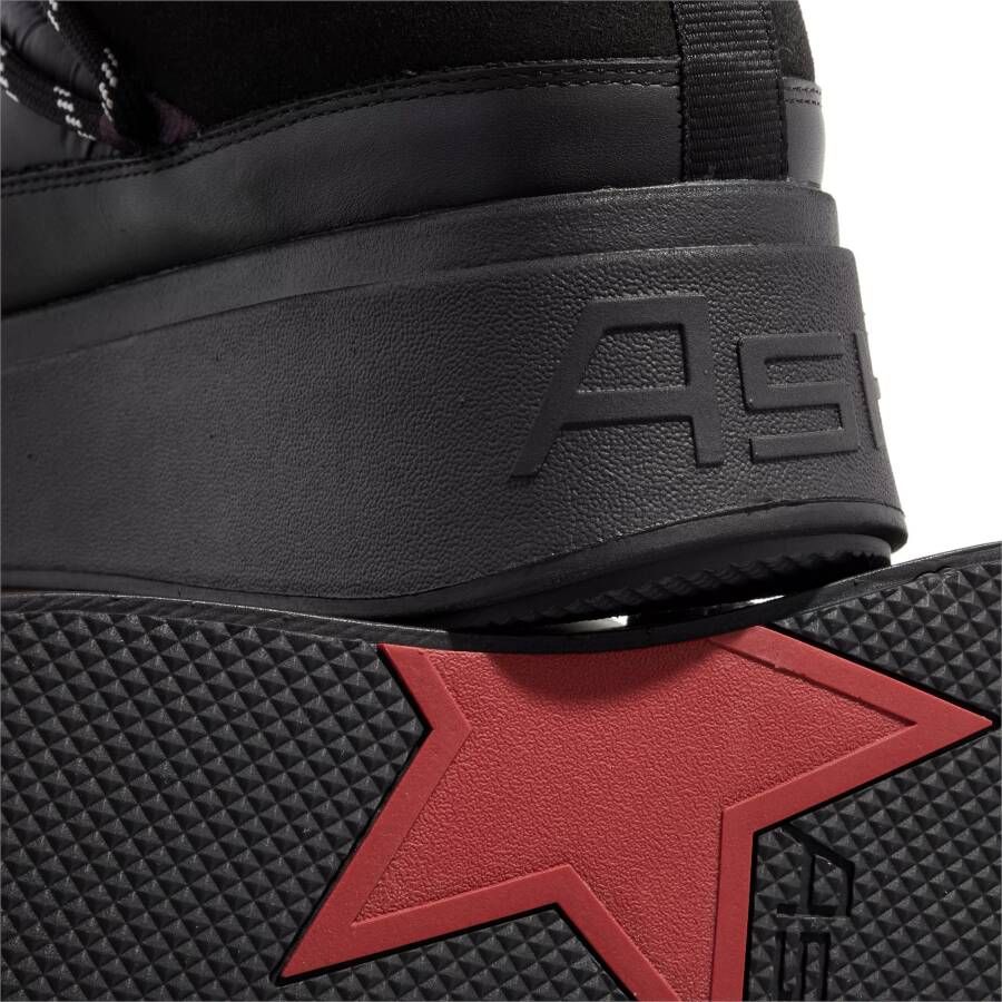Ash Zwarte Tech Stoffen Enkellaarzen Black Dames