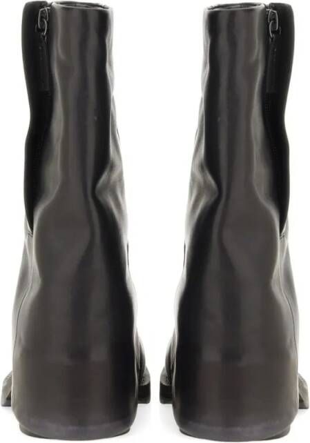 Ash Boots Tijuana Draped Black Calf Leather Ankle Boots in zwart