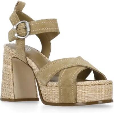 Ash Hoge hakken Beige Leather Melany Bis Shoes in beige