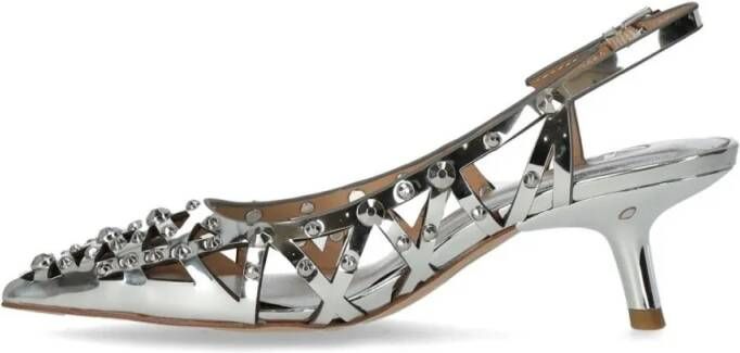 Ash Hoge hakken Bizarre Silver Slingback Pump in zilver