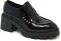 Ash Hoge hakken Black Leather Nelson Loafers in zwart - Thumbnail 1