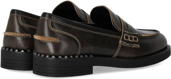 Ash Winona Dark Brown Loafer in bruin