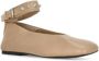 ASH Roze Leren Platte Schoenen met Enkelbanden - Thumbnail 2