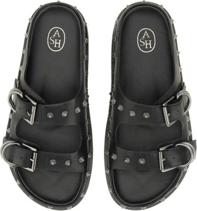 Ash Sandalen Black Calf Leather "Urus" Sandals in zwart