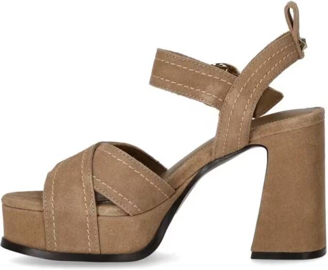 Ash Sandalen Melany Beige Heeled Sandal in bruin