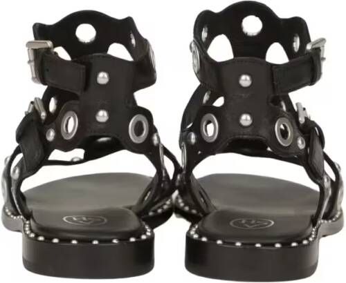 Ash Sandalen Sandals With Circular Cutouts And Metallic Accents in zwart