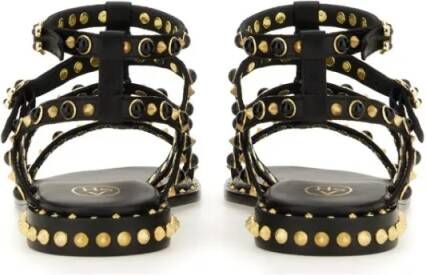 Ash Sandalen Studded Black Calf Leather Sandal in zwart