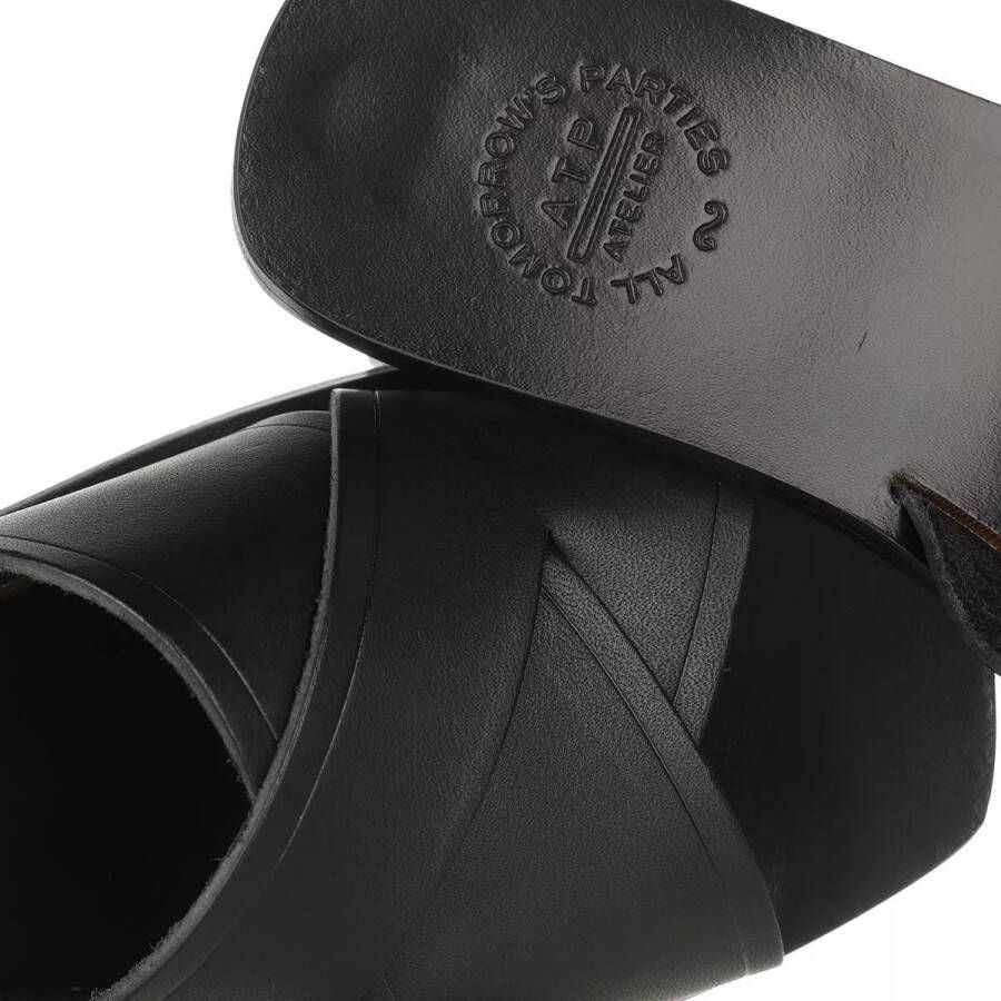 ATP Atelier Slippers Mid Heel Sandal in zwart