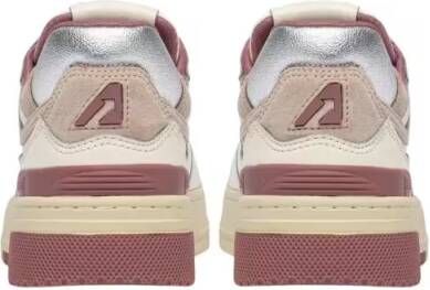 Autry Low-Top Sneakers Clc Low Leat Lam Wht Rose Sneakers in beige
