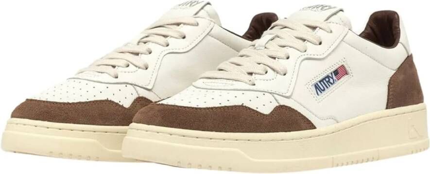 Autry Low-Top Sneakers Goat And Suede Leather Low-Top Sneakers in grijs