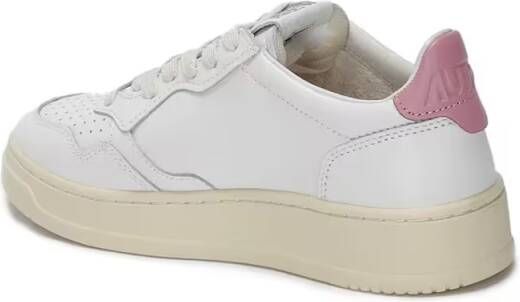 Autry Low-Top Sneakers Leather Upper Sneakers With Perforated Detailing in wit