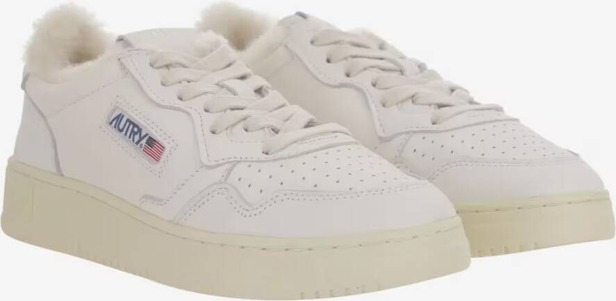 Autry Low-Top Sneakers Low Sneakers With Leather And Suede Combination in beige