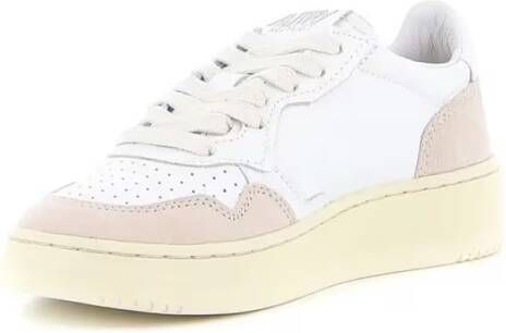 Autry Low-Top Sneakers Medalist Low Leat Suede White Sneakers in wit